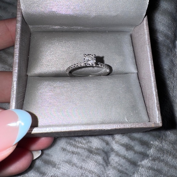 0.33 CT. T.W. Diamond Solitaire Engagement Ring in 10K White Gold - Picture 3 of 3